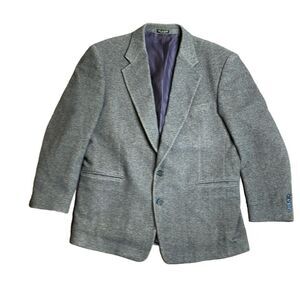 Vintage Christin Aujard Paris Wool and Camel Blazer Sport Cot Size 44 R Brown